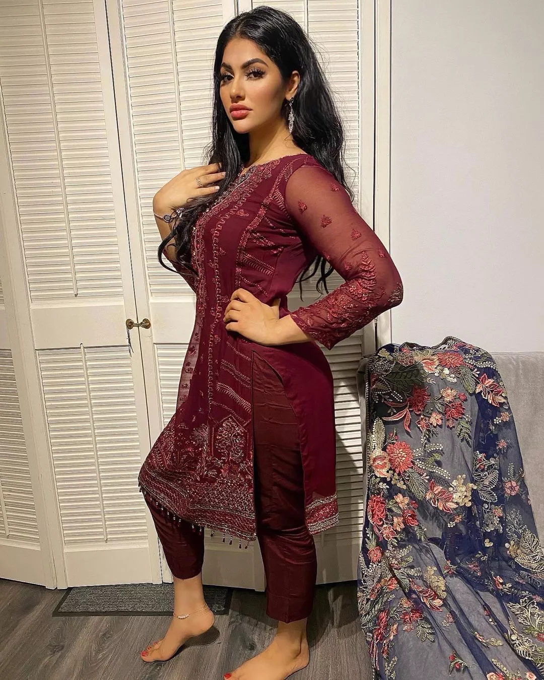 British Pakistani Beauty in Ethnic Dress