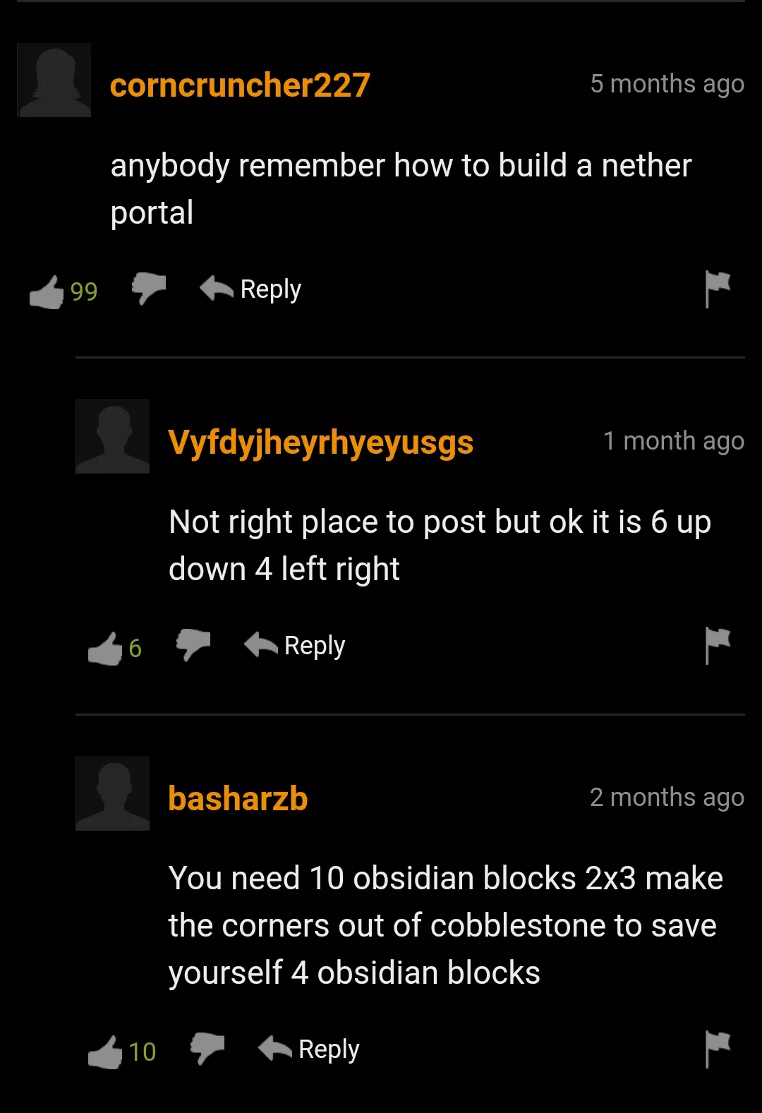 Bros helping someone make a nether portal