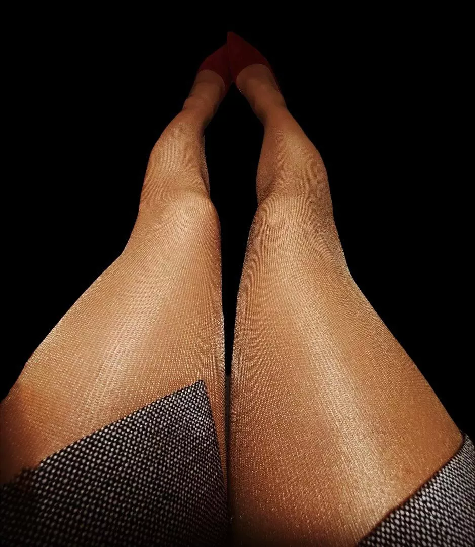 Brown and Shiny Pantyhose