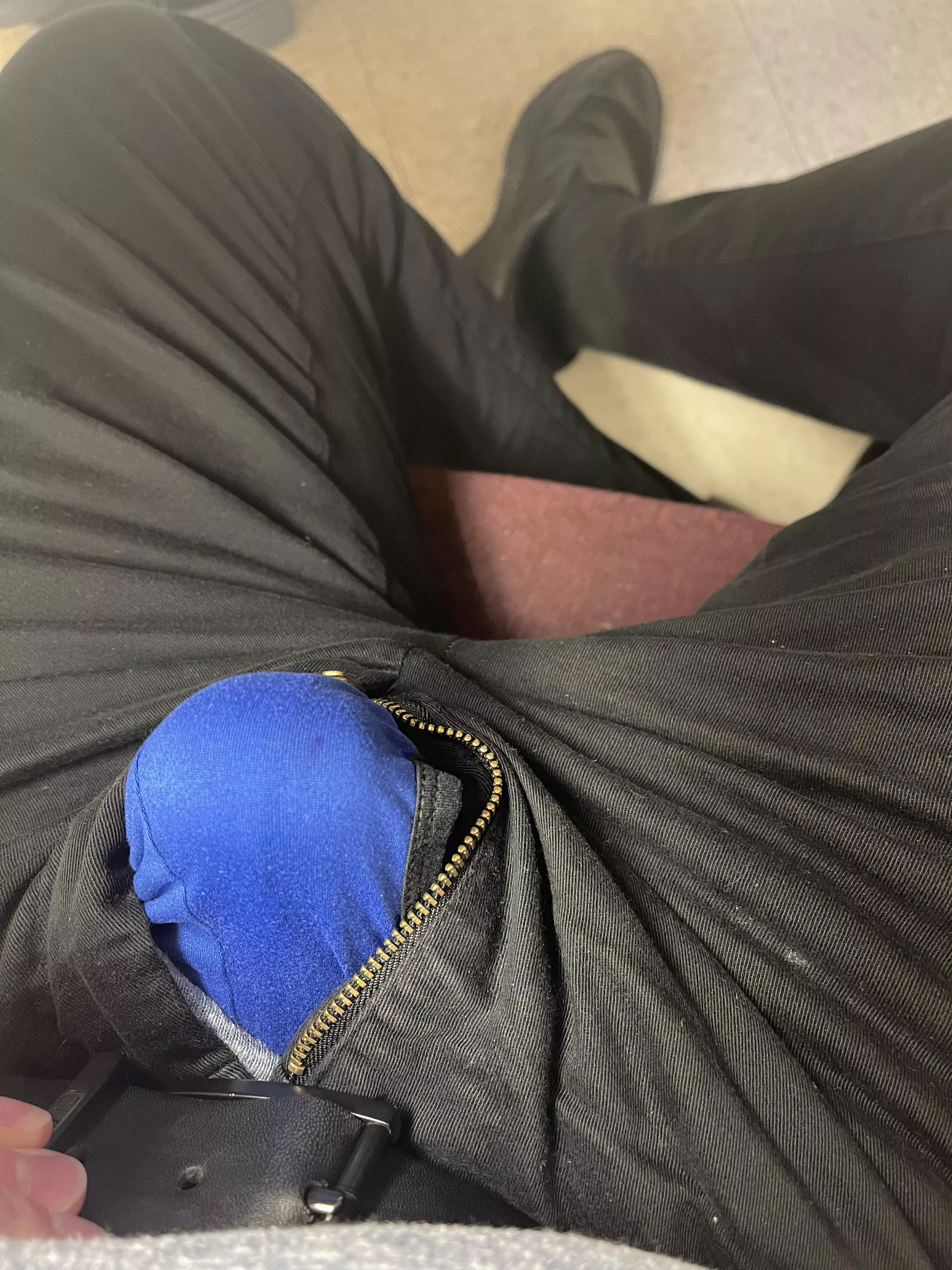 Bulging out under my desk!