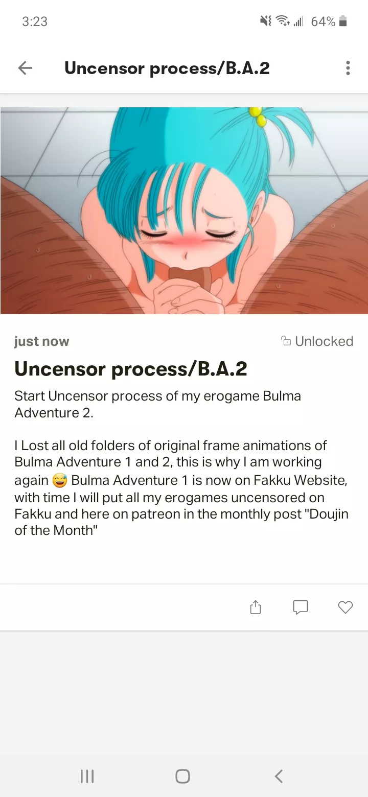 Bulma Adventure 2 is getting Uncensored