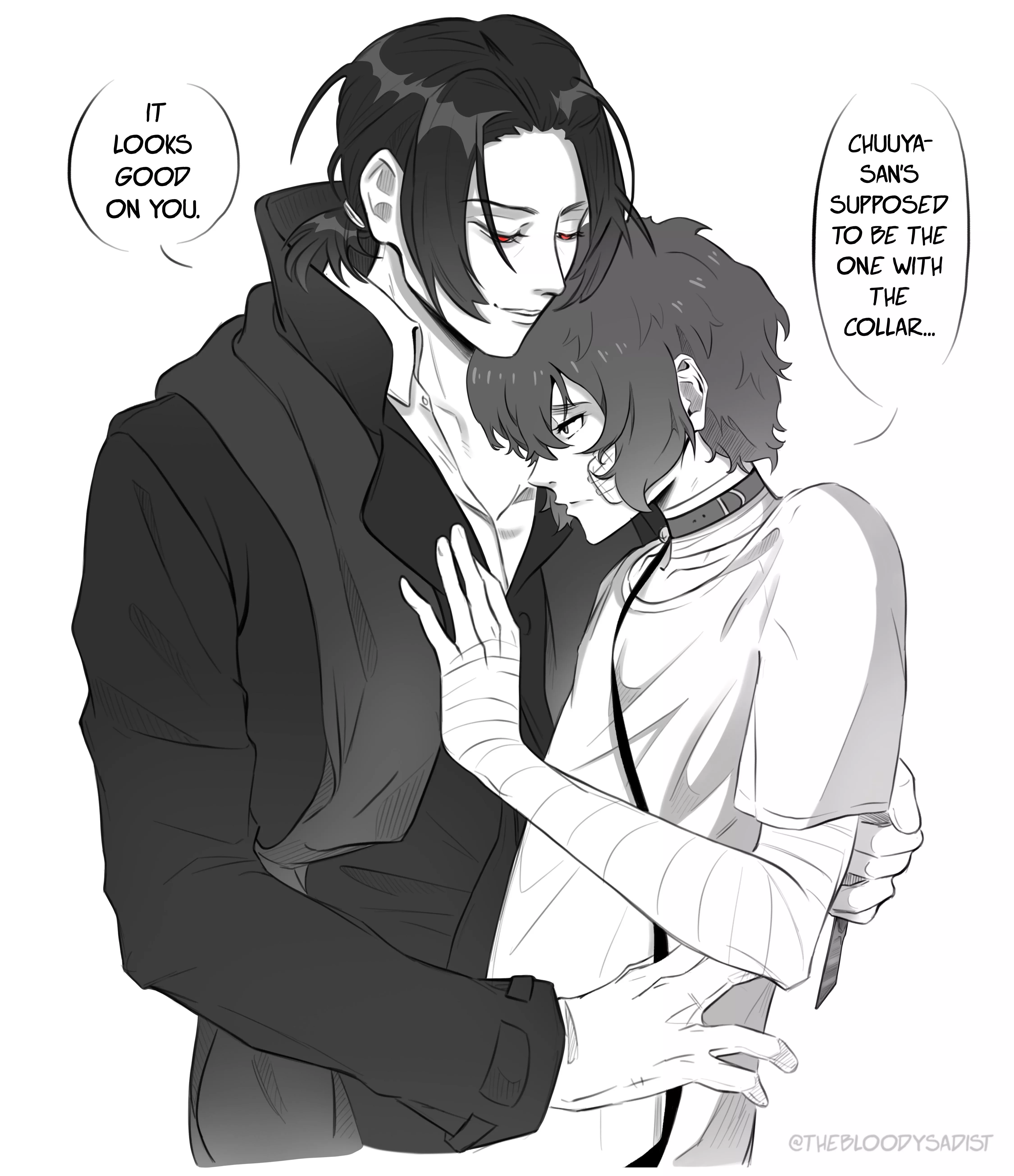 [Bungo Stray Dogs] for the final day of the Bottom Dazai Week(end) event, hereâ€™s a little Mori x Dazai for the prompt â€œcollarâ€