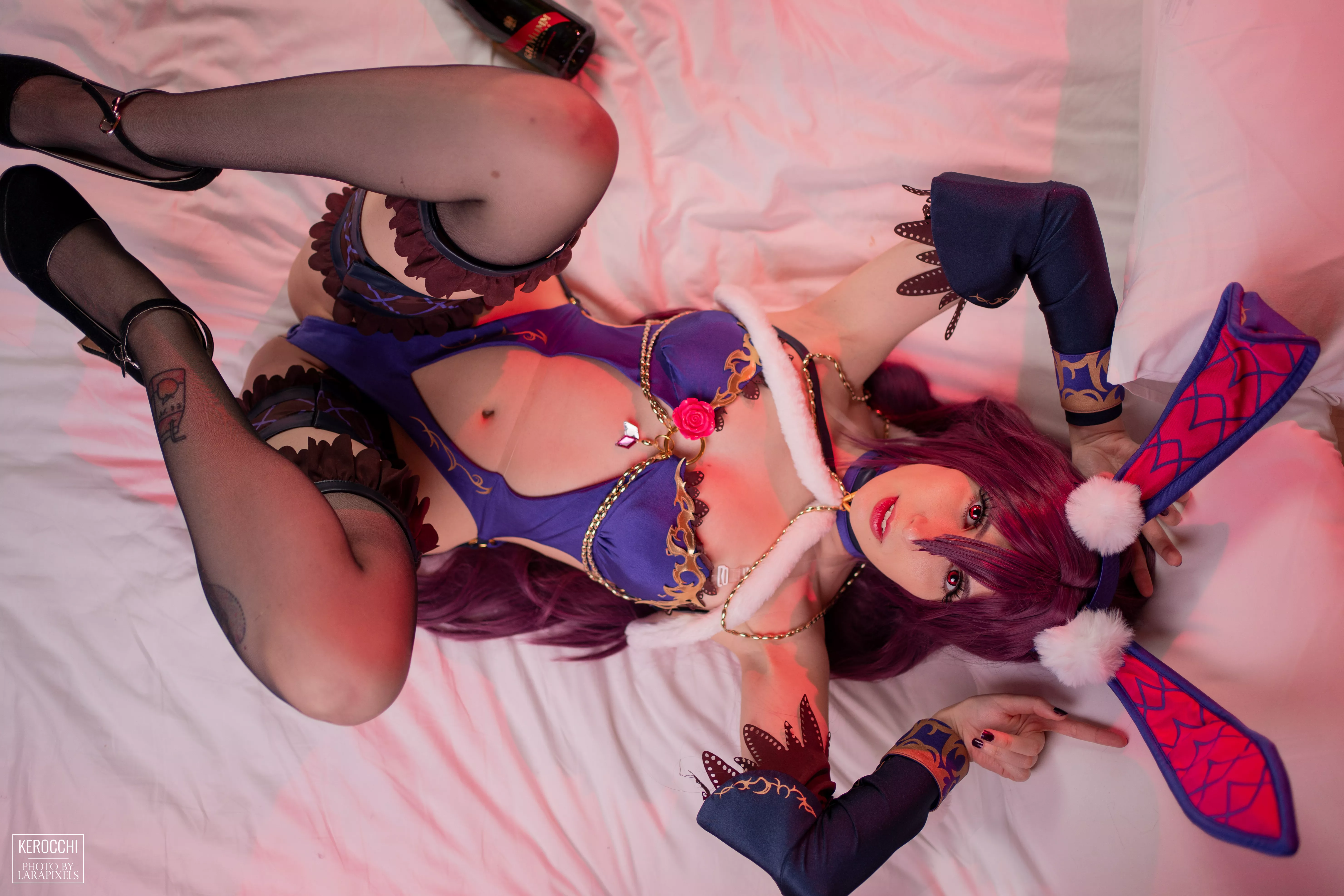 Bunny Scathach erocosplay from FGO by Kerocchi