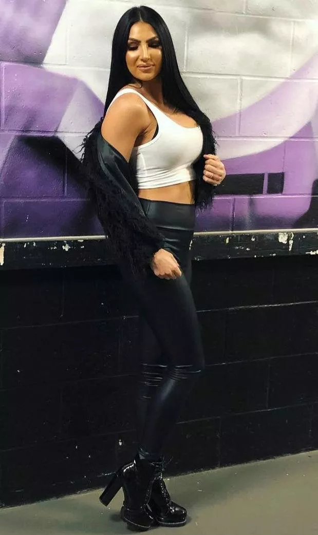 Busty Billie Kay boobs about to explode from her top 😜