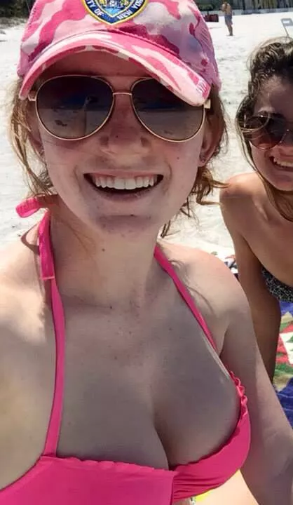 Busty Freckled Bikini Babe