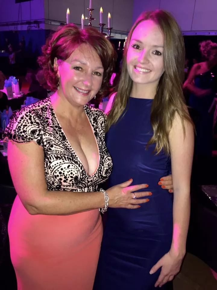 Busty mom and cute daughter