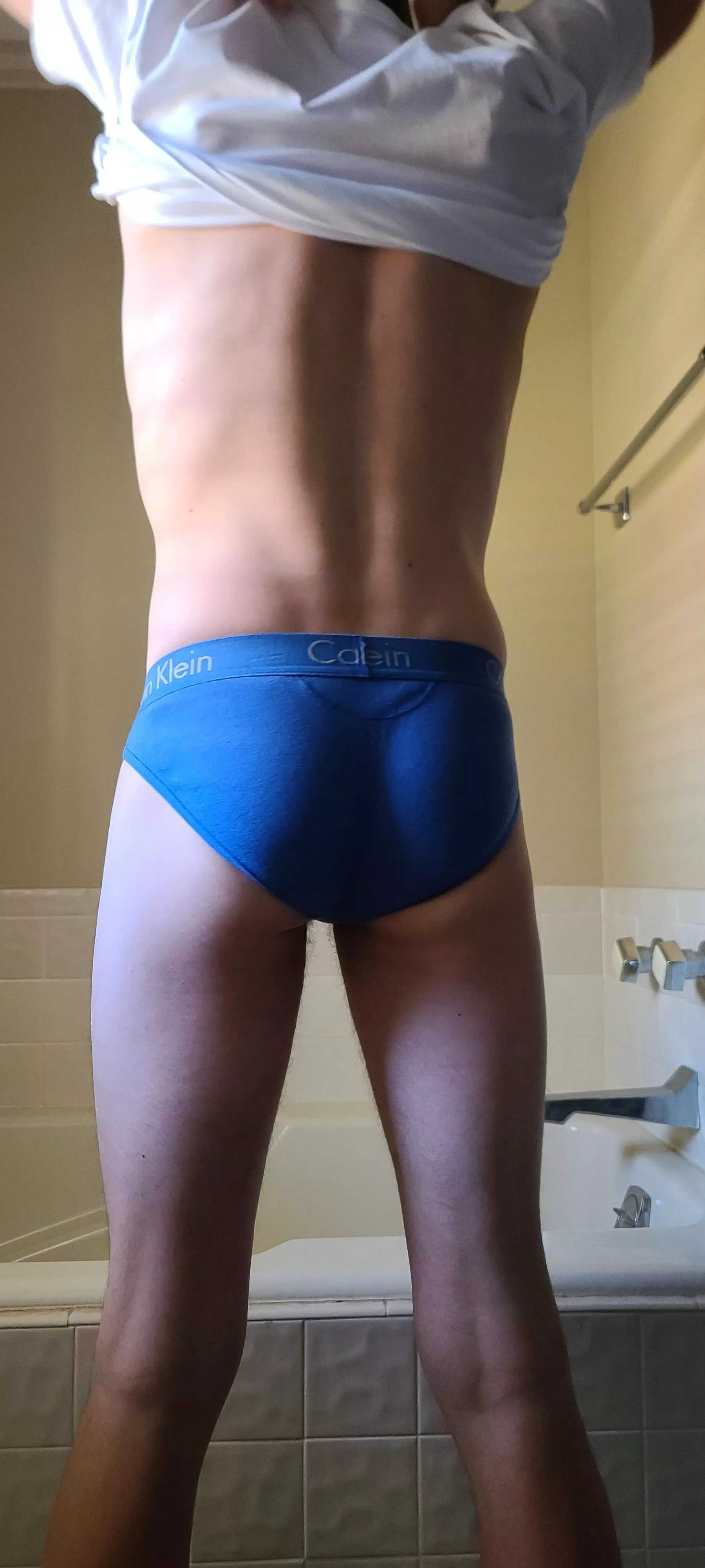 Butt in briefs