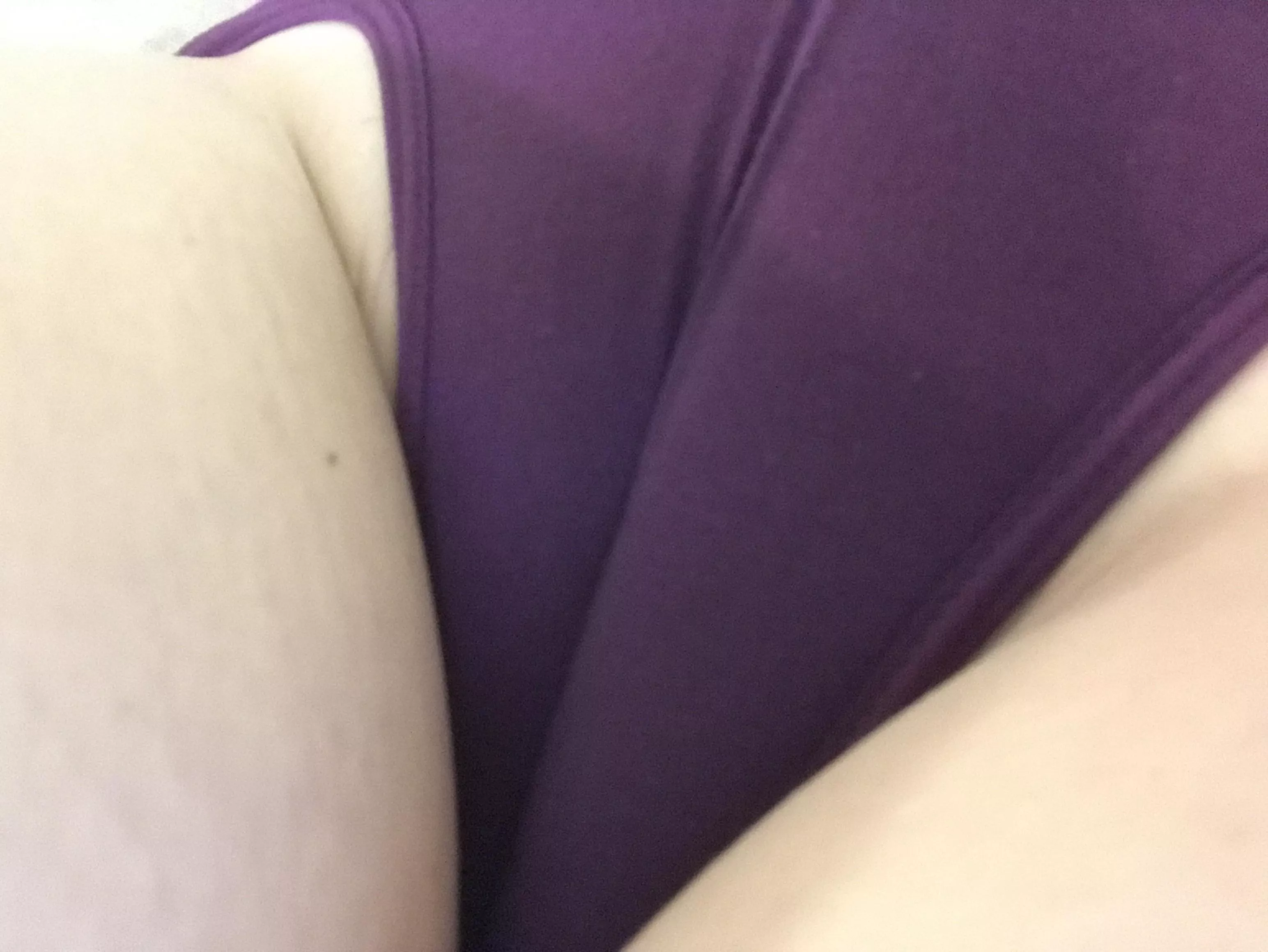 Camel toe in dark purple panties