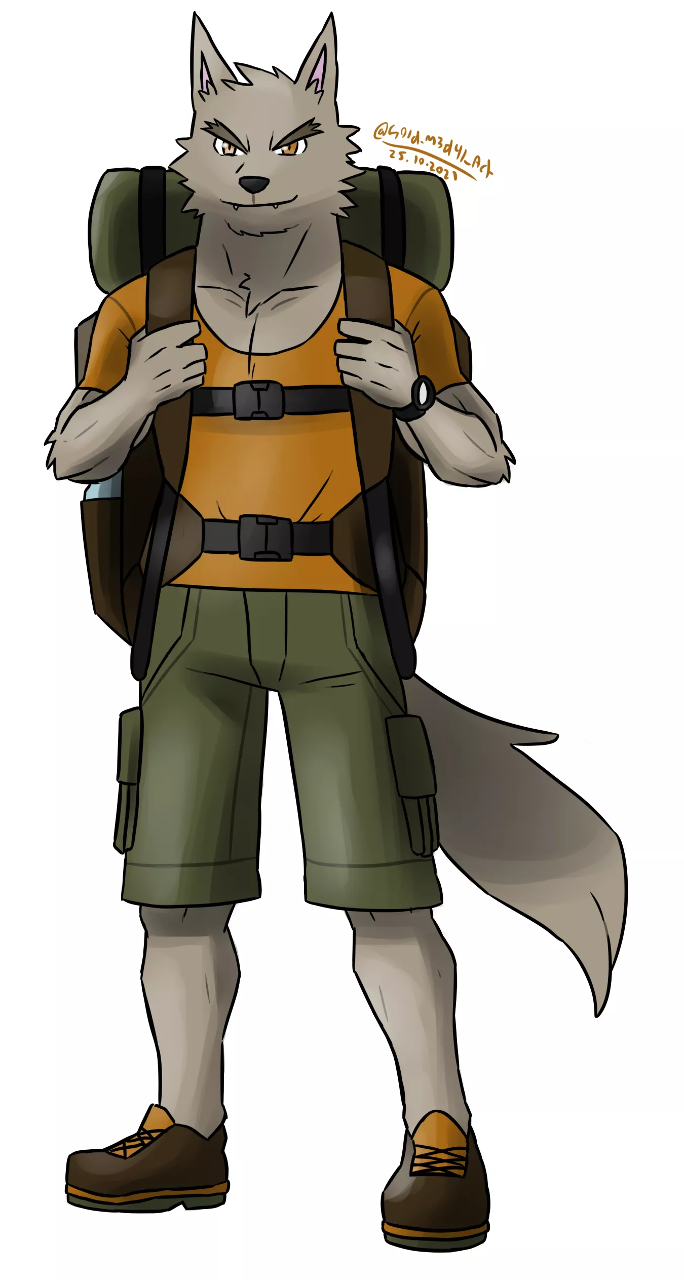 Camper Wolf by me (g0ld_m3d4l_art)