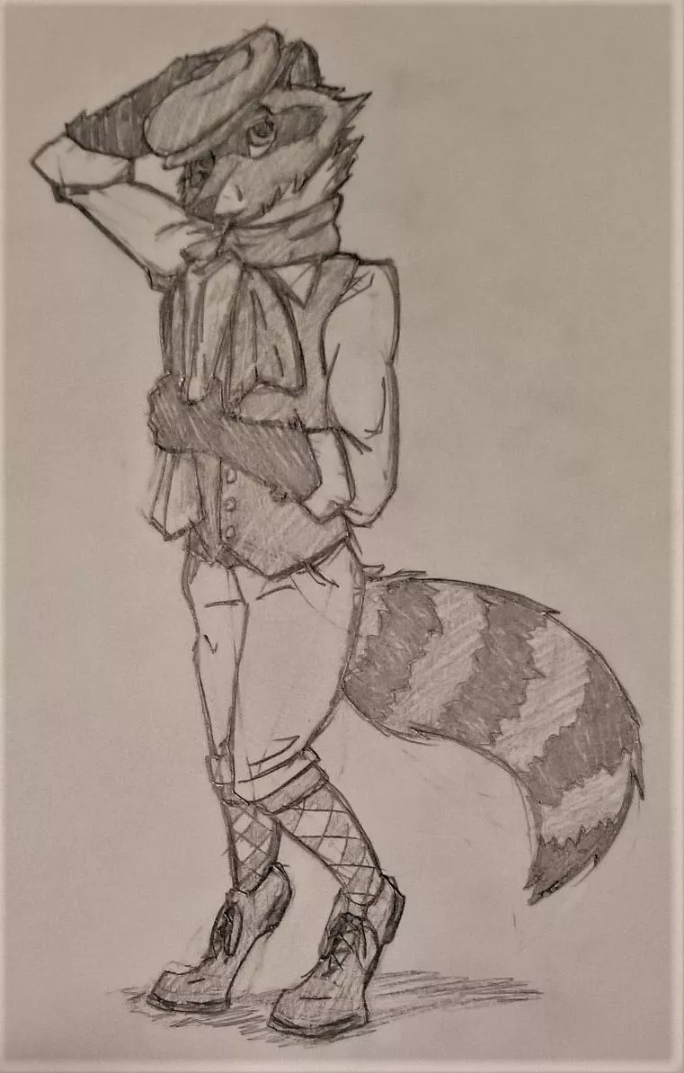 Can I Get Feedback On This? (Artist new to anthro - had to use a crappy camera sorry ): )