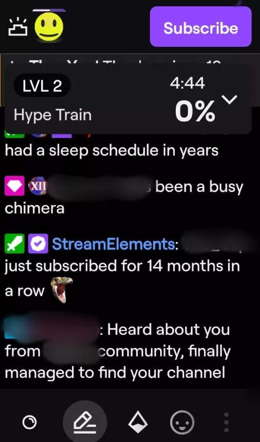 Can the sub button not be there, it is very cluttered. Like I already struggle to press the chat or emotes without the bits button in the way, but that sub button being there is pointless.