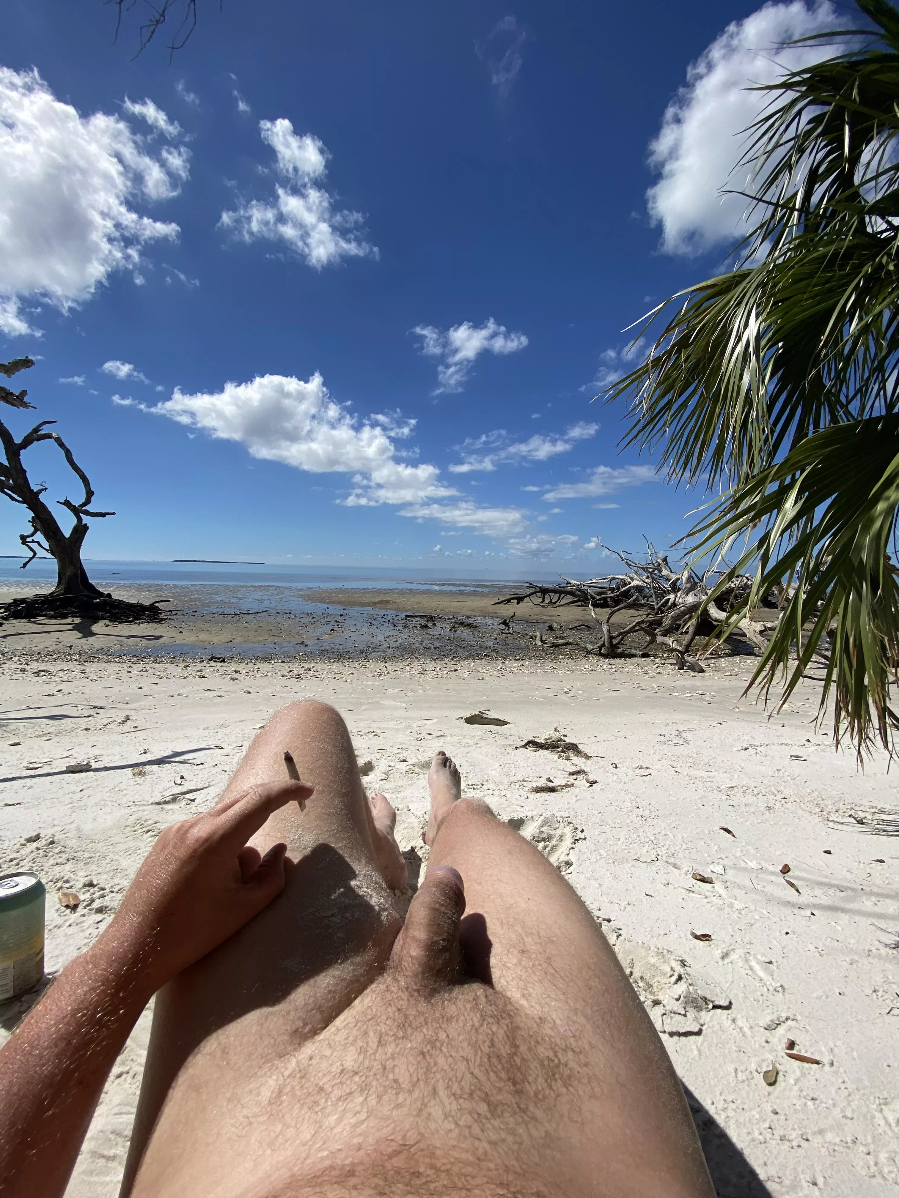 Can’t go to a nude beach without bringing the joint [m]