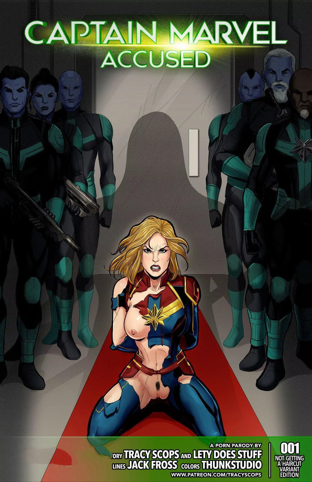 Captain Marvel captured by Ronan in the Kree empire. (Tracy Scorps)