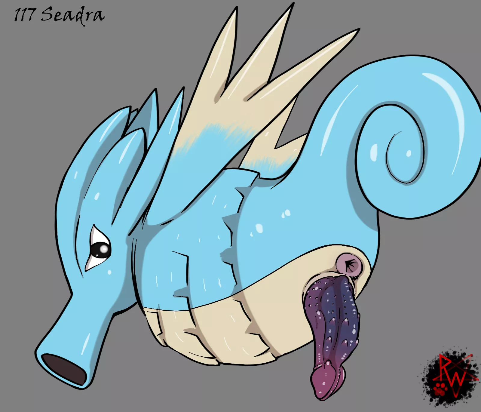 Catch them all challenge #117 - Seadra (rapistwerewolf)