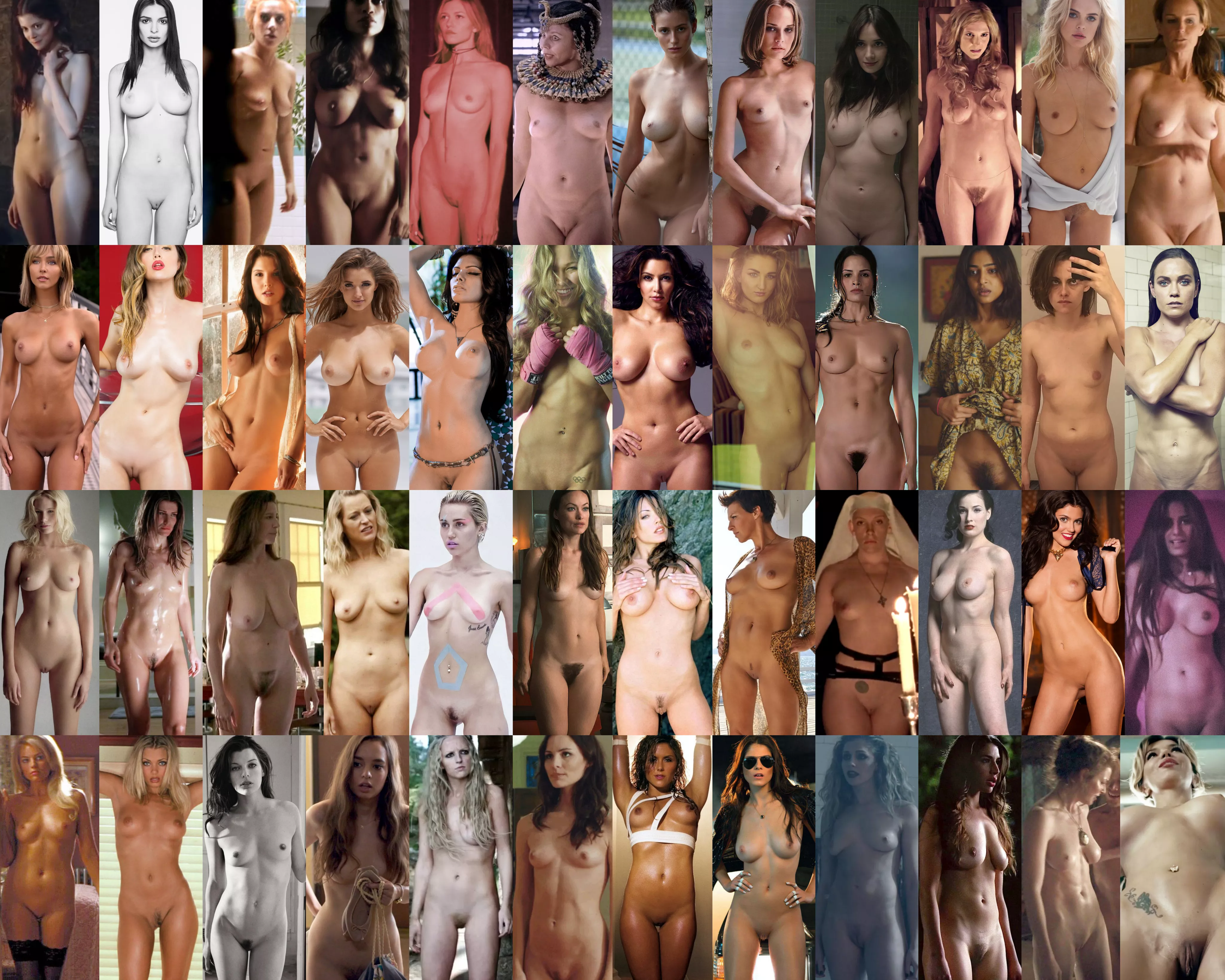 Celebrity Pussy Collage