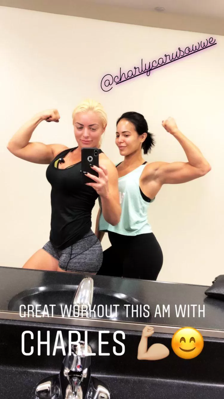 Charlyâ€™s biceps compared to Mandyâ€™s ðŸ’ª