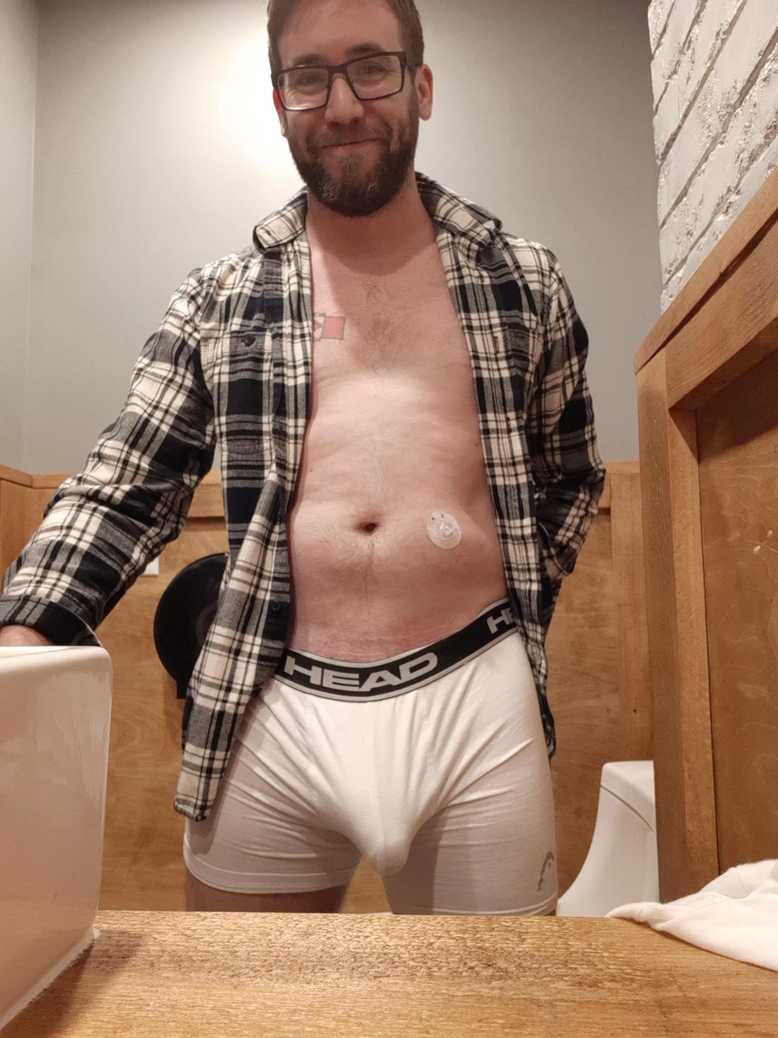 Check out my bulge in white boxers