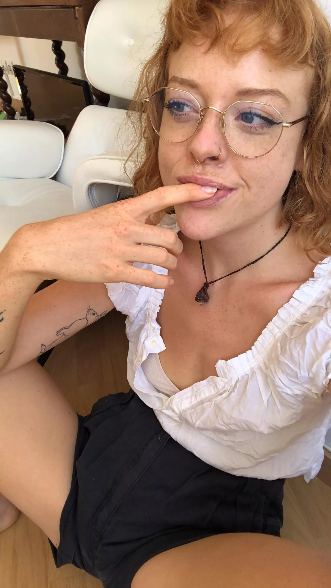 Cheeky thoughts happening here.. thoughts on a red head with glasses? [f24]