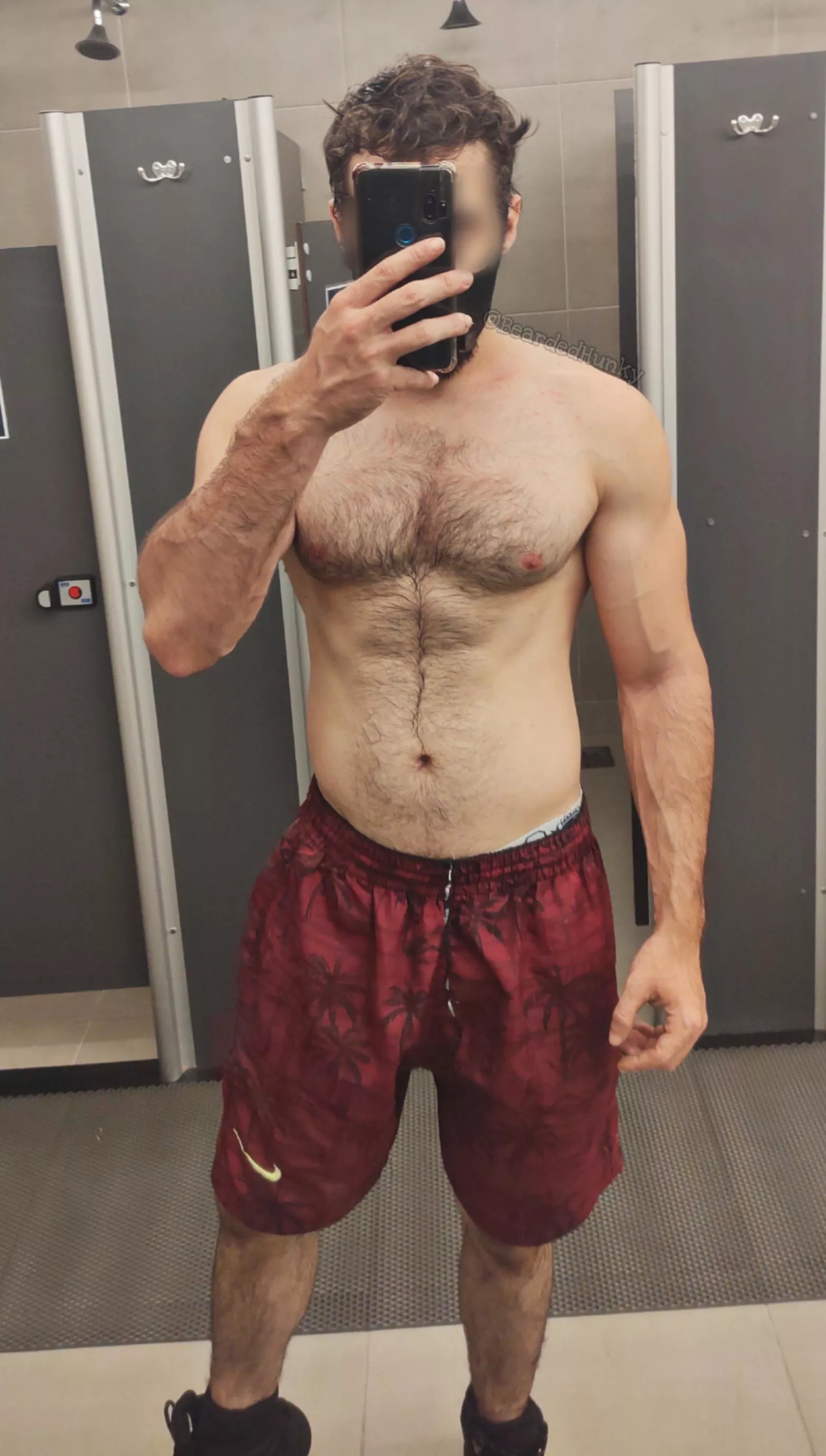 Chest hair in the locker room