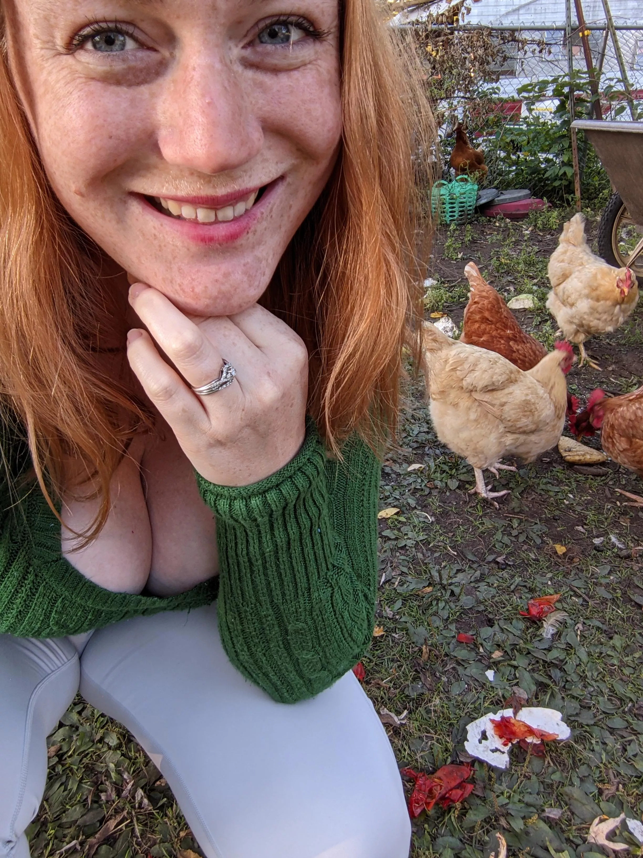 Chillin with my chickens