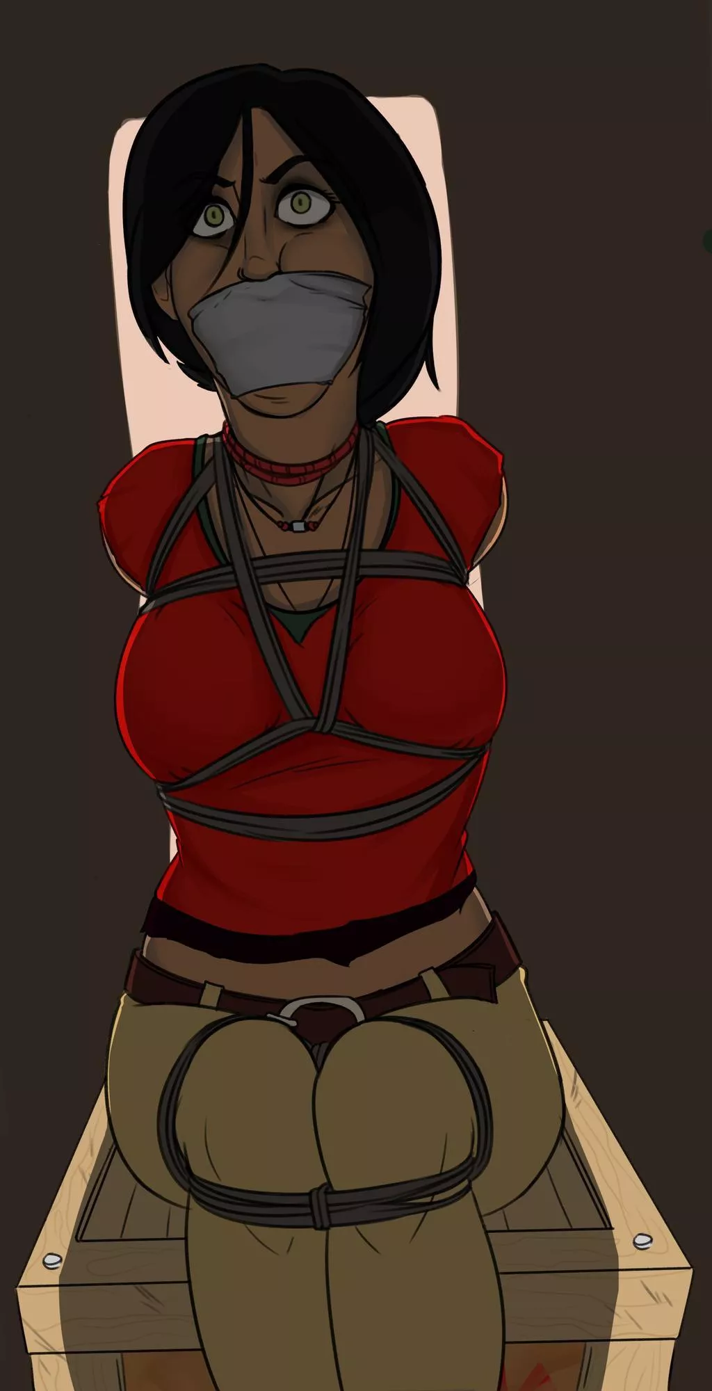 Chloe Frazer bound and gagged (Tightly-Doodles) [Uncharted]