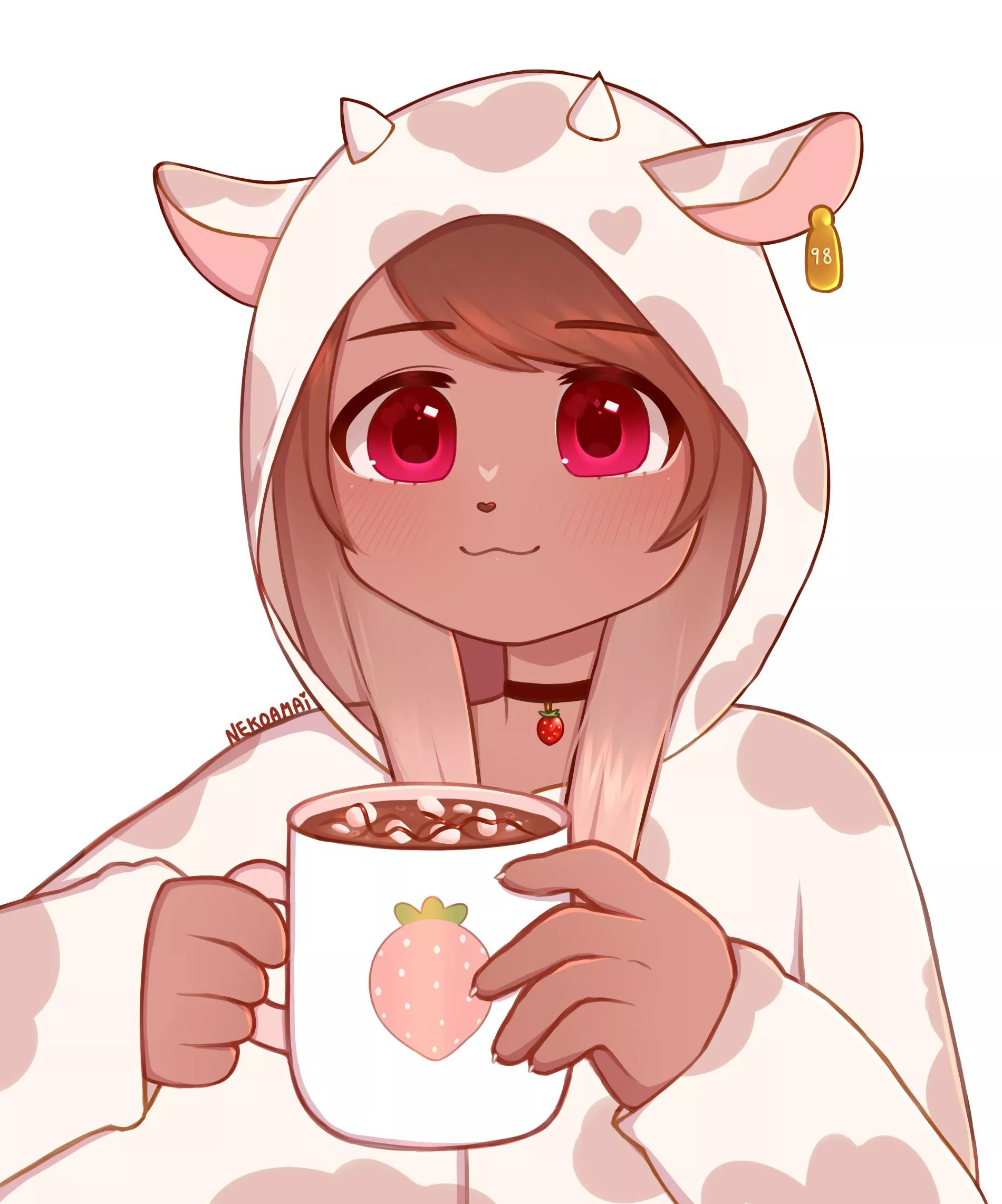 Choccy milk (Art by me: @itsnekoamai on twitter)