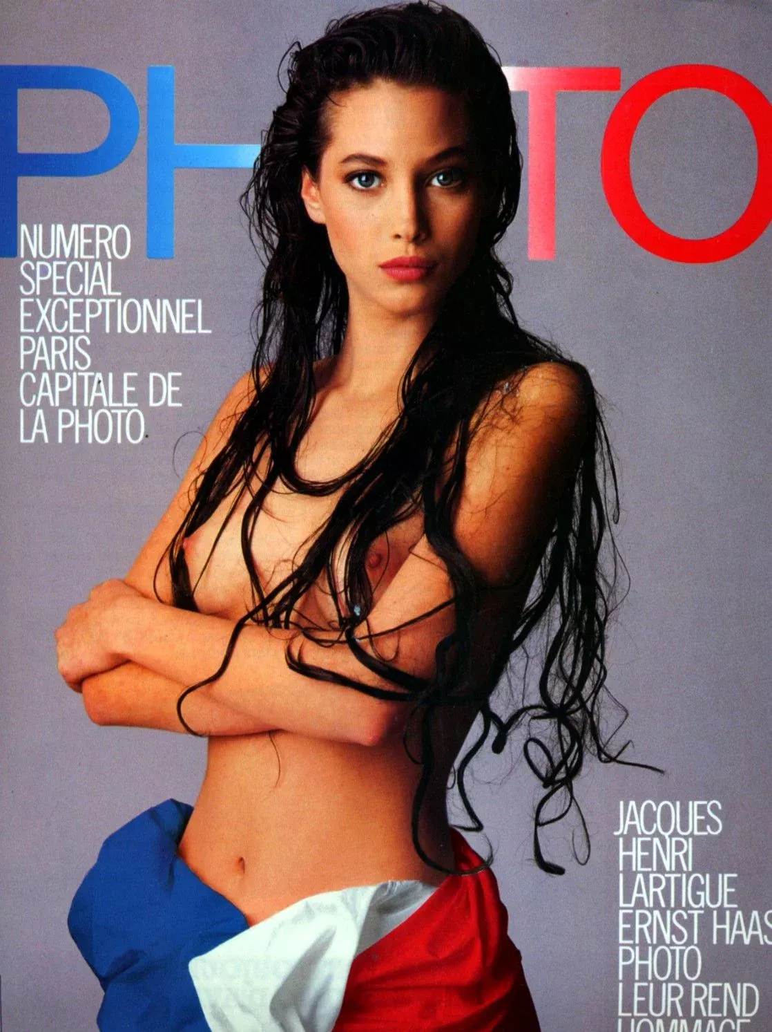 Christy Turlington on the cover of Photo, November 1986