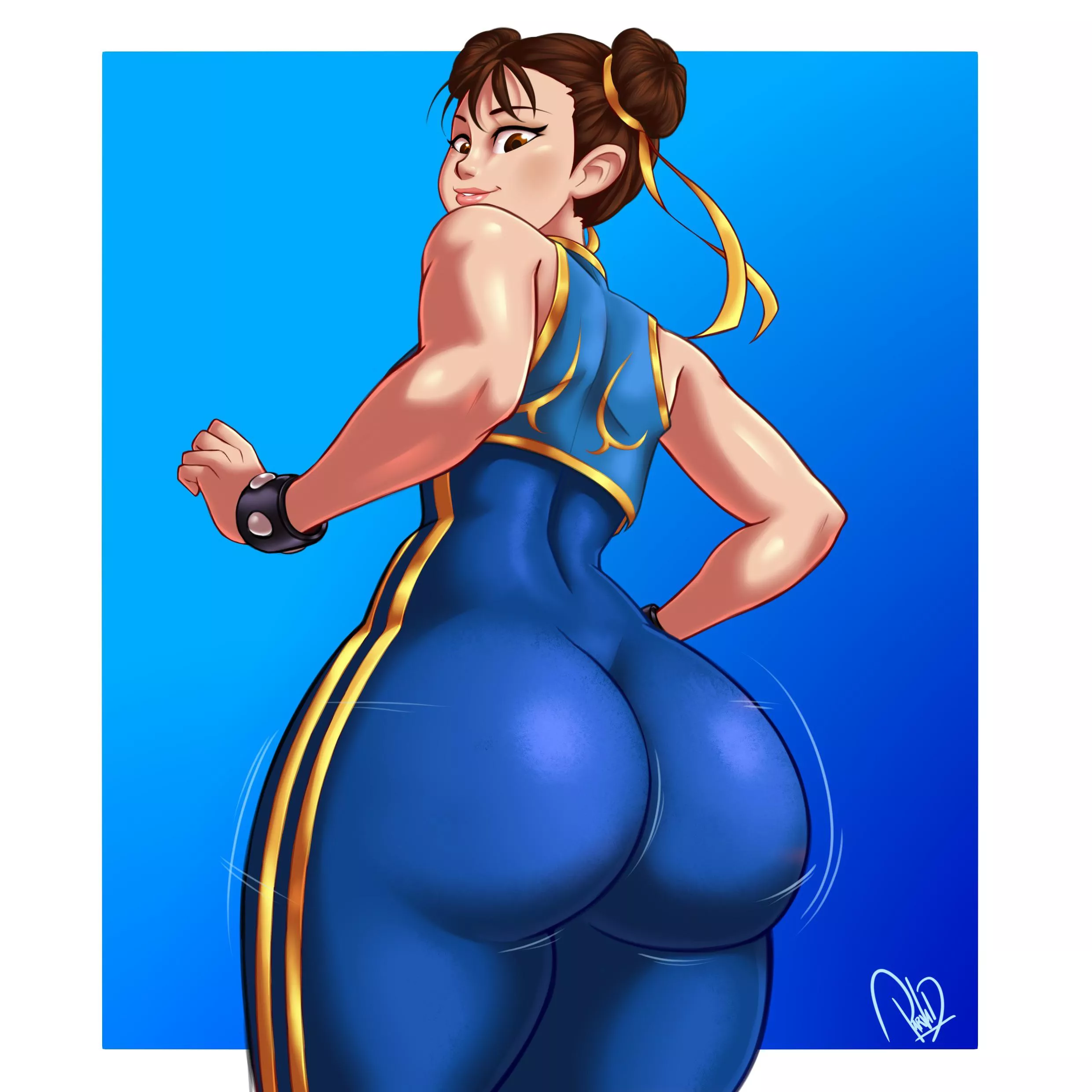 Chun-Li shakes her big booty (Parvad) [Street Fighter]