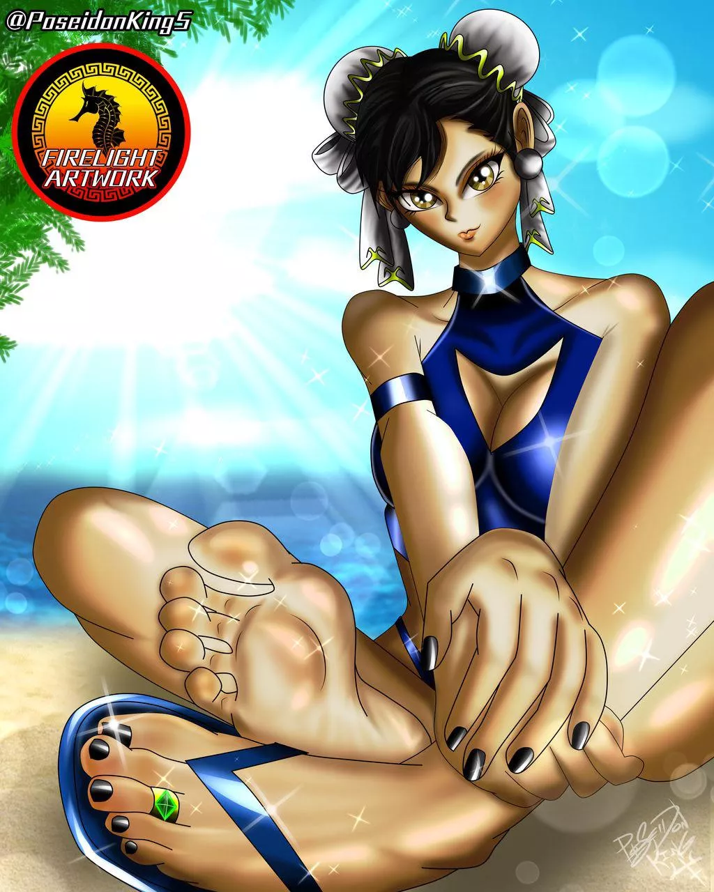 Chun-Liâ€™s relaxing time (FirelightArtwork) [Street Fighter]