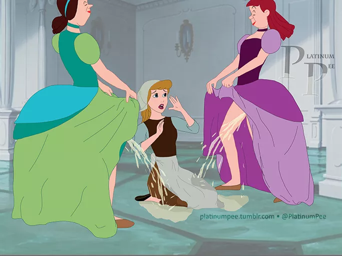 Cinderella was almost done with her chores...