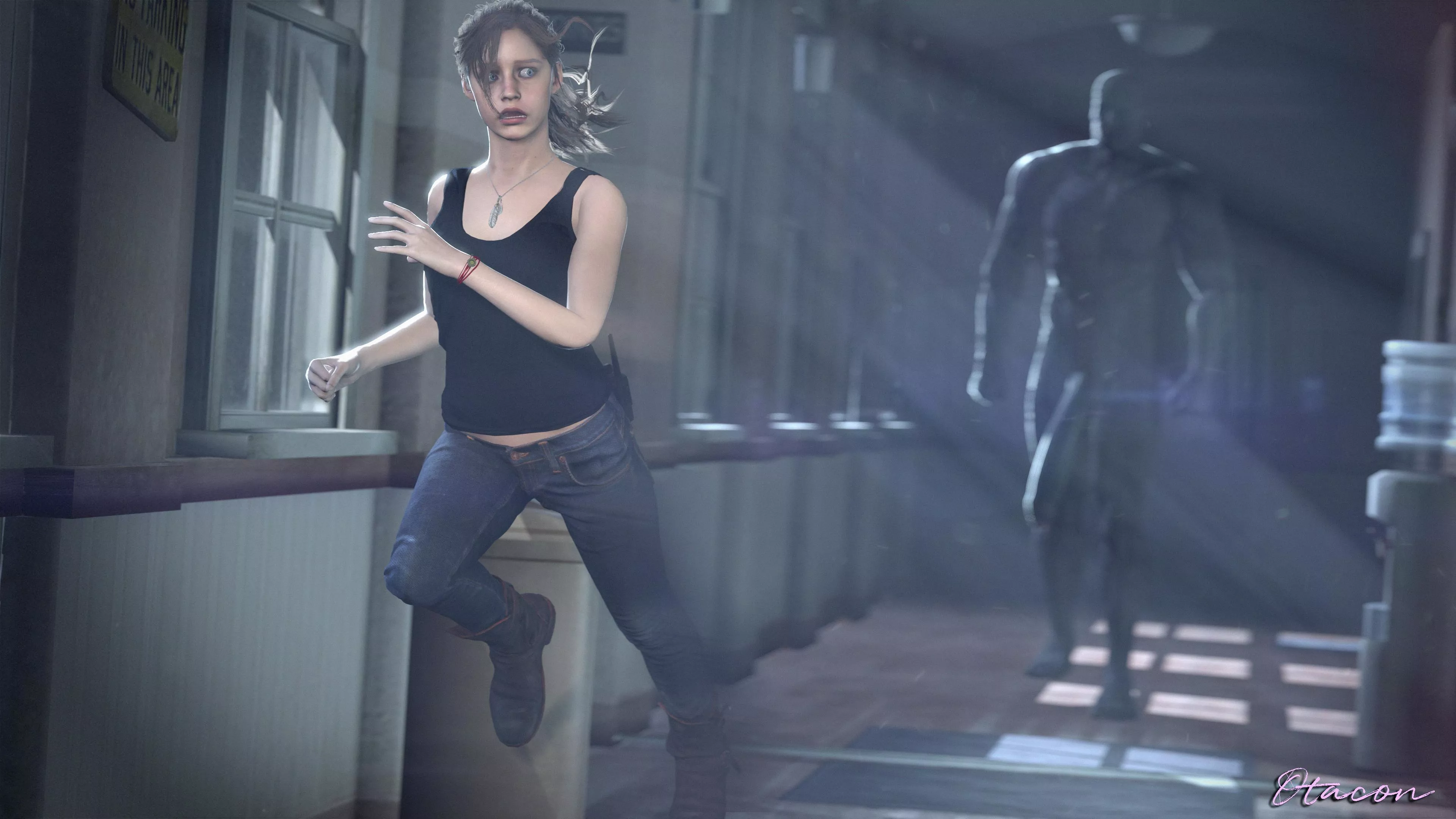 Claire vs. Mr. X - Knock Knock open up the door it's real (Otacon) [Resident Evil]