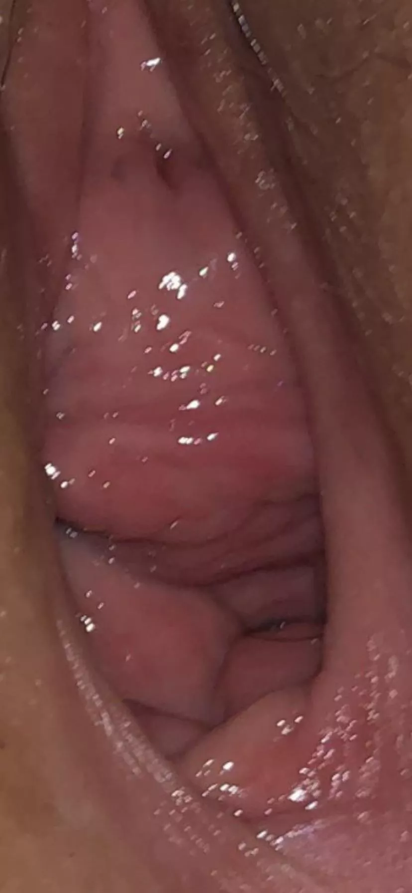 Close up of my girl’s wet pussy hole before I slide inside and rattle them pussy walls