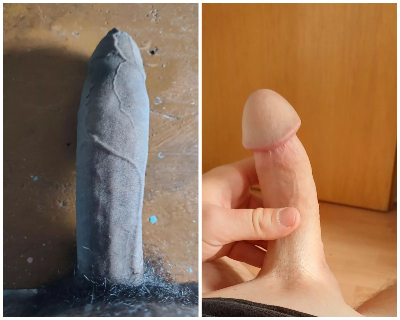 cock compare. Me(left) vs Reddit User (right)