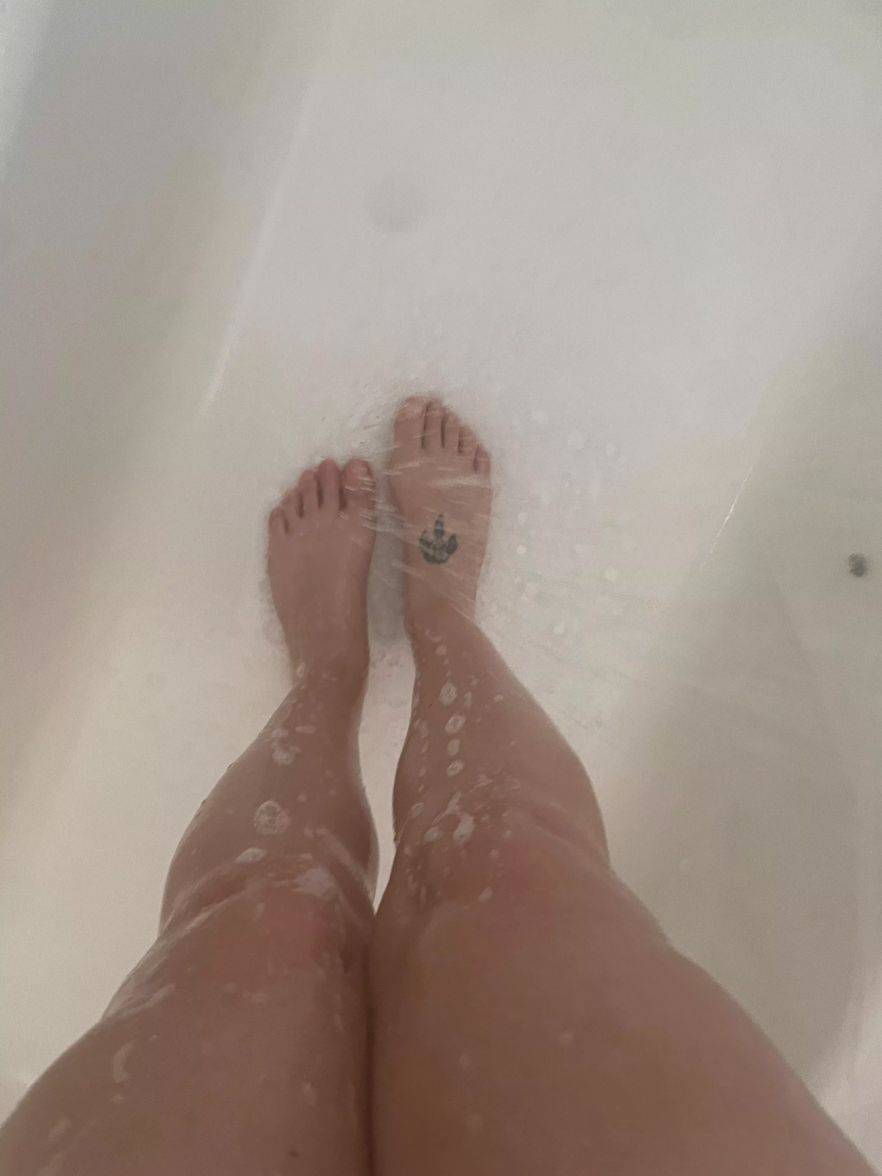 Come help wash my feet in the shower