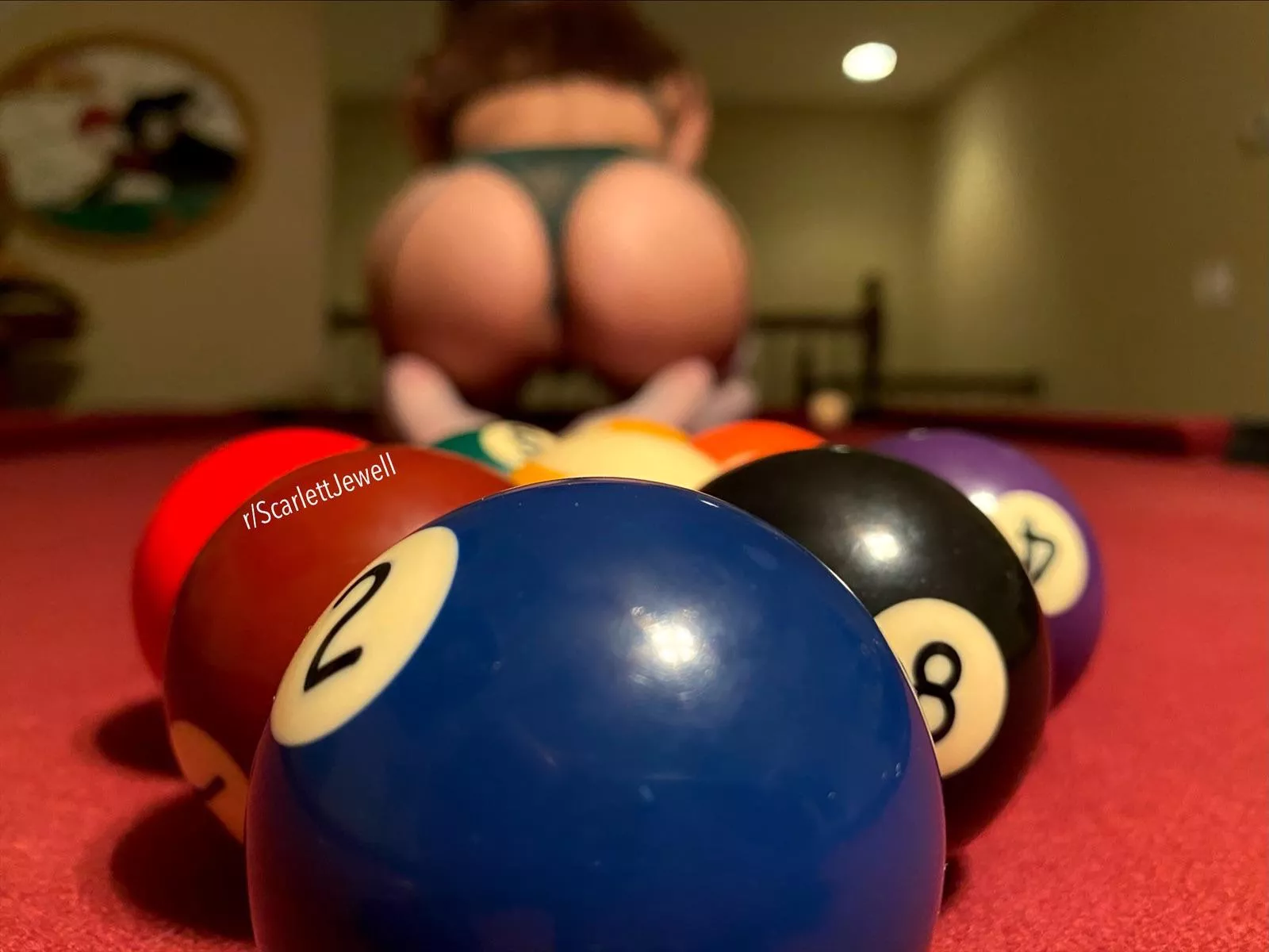 Come over for some strip pool? If you win you can shove your “cue stick” in any hole you’d like 😉 [oc]