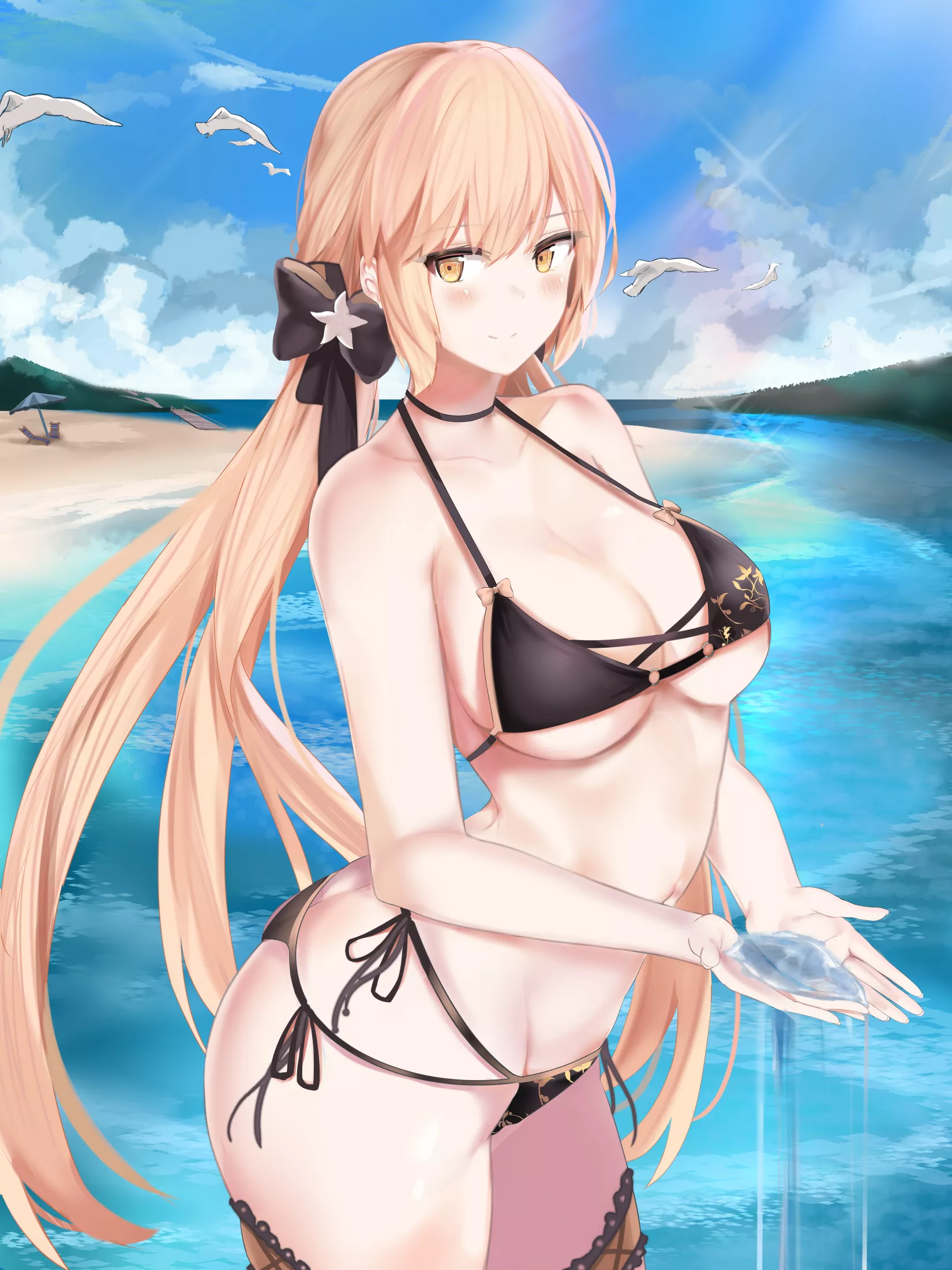 Commander, Do You Find My Swimsuit Nice? I choose it with you in mind~❤ (OTs-14, Girl's Frontline)