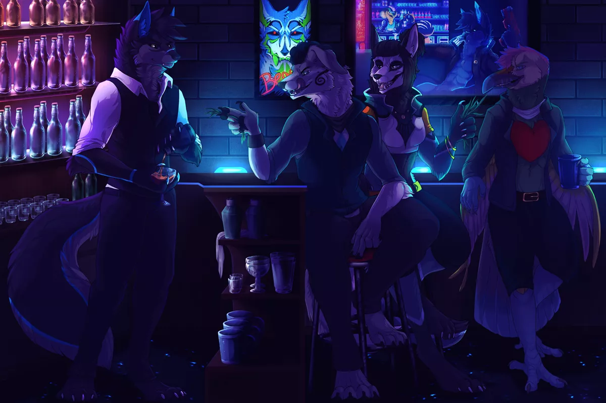 Commission for FA user | Night Club | Art by me