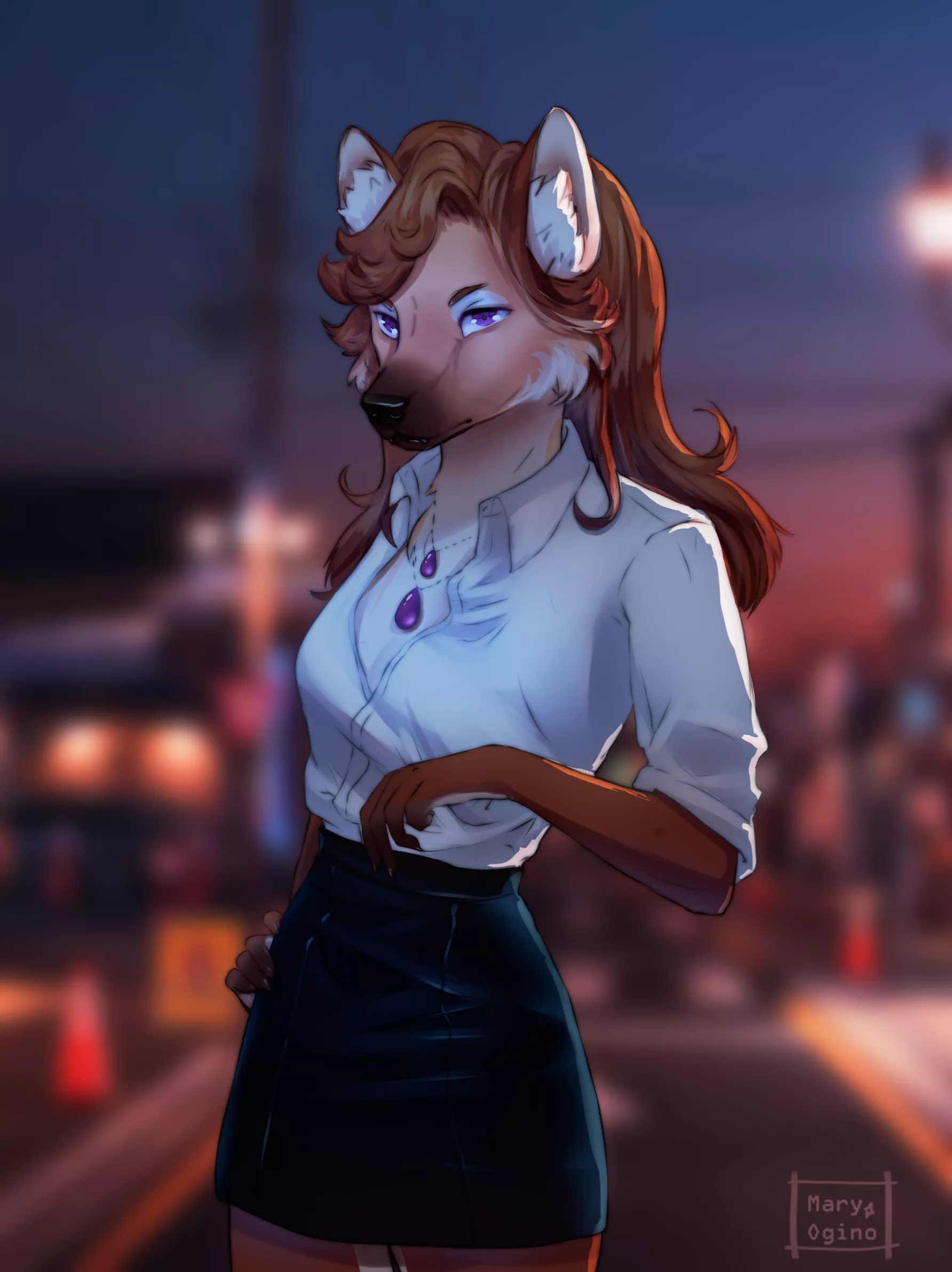 Commission i made recently. Maned wolf girl â£ï¸ (art by me: @ogino_mary on twitter)