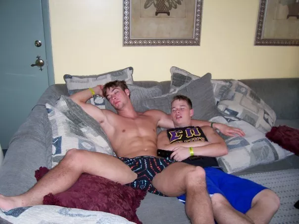 Couple of sleeping jocks