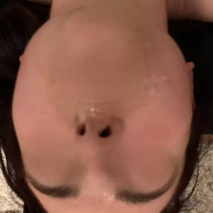 Cum all over my face