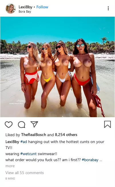 [cuntagram] @Lexibby another banged bitches photoshoot!! if youre in bora bay cum say hi!! #CivMedia