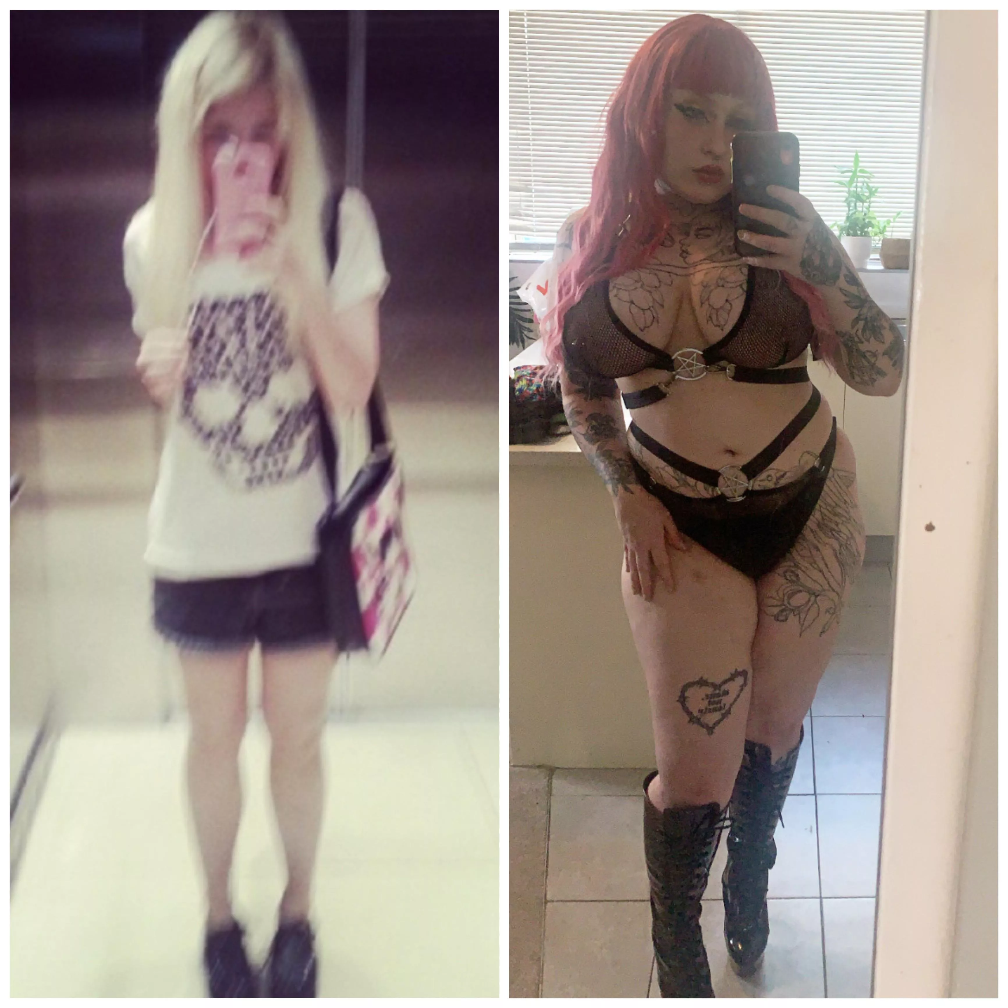 Currently going through my Gimbo transformation ~ 1/2 of the funds needed for 360 lipo, fat transfer to butt & chin lipo saved â¤ï¸ Want to help make me the perfect goth bimbo fuck doll? Inbox me ðŸ¥°