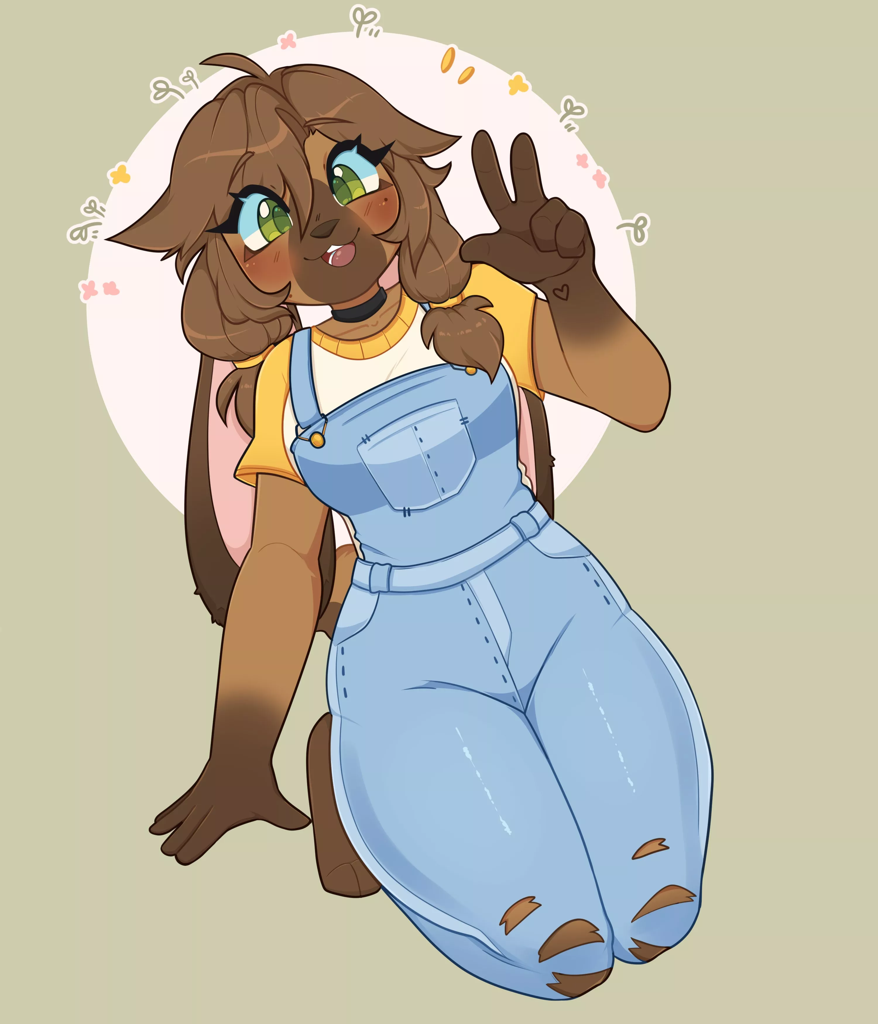 Cute bunny girl!! (Commission) art by me @mistysnugglebug on twitter!