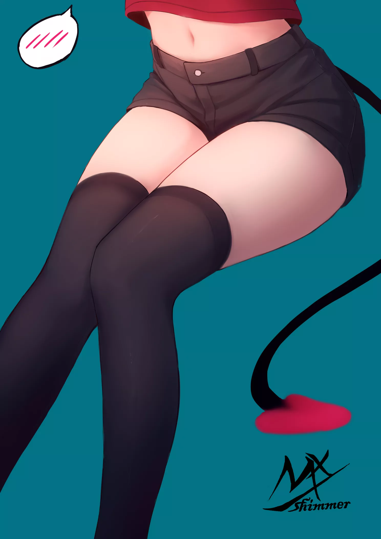 Cute demon girl's thighs