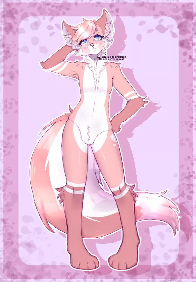 cute fursona commission by me(@kuroshiime)