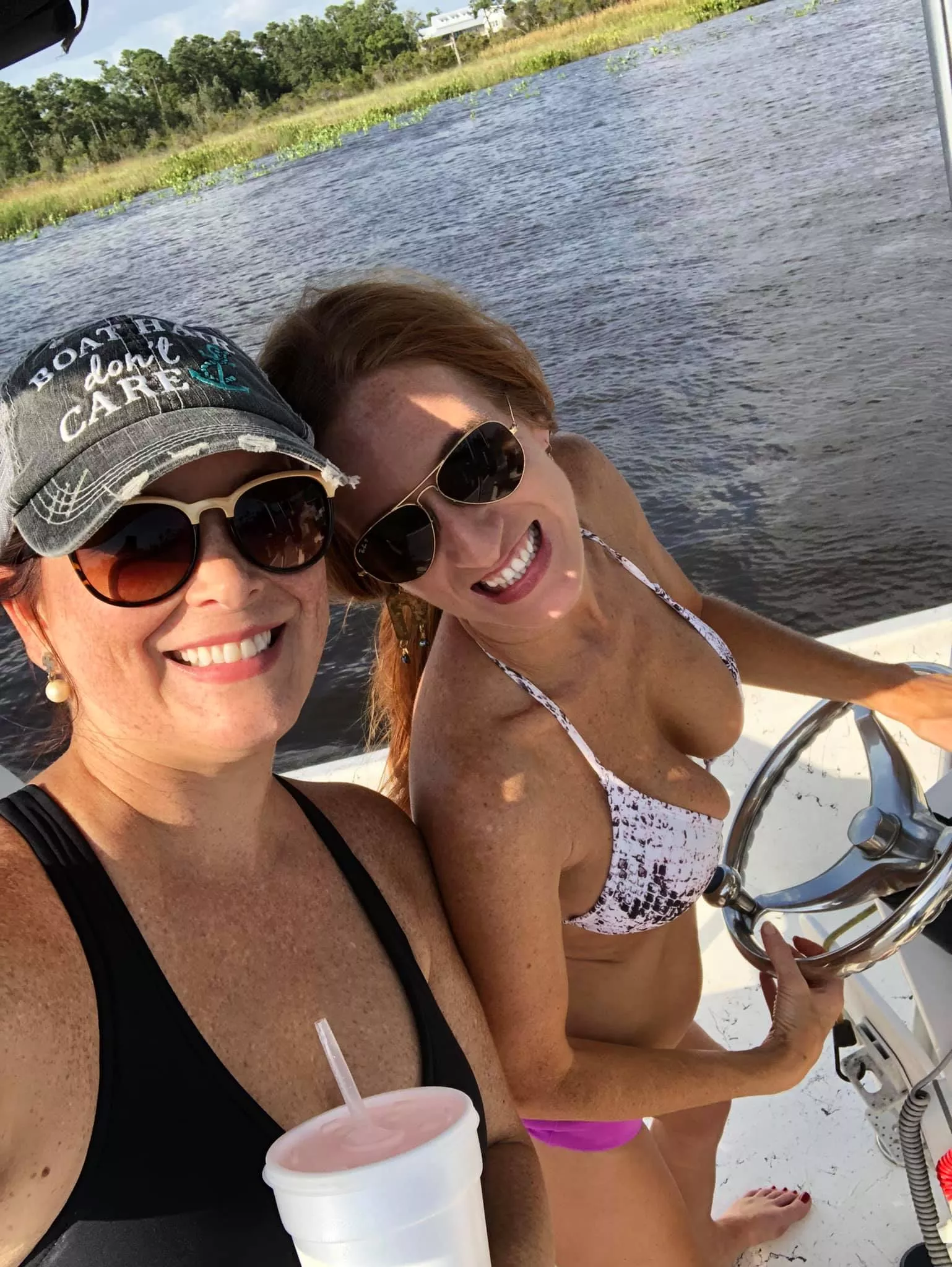 Cuties on a boat