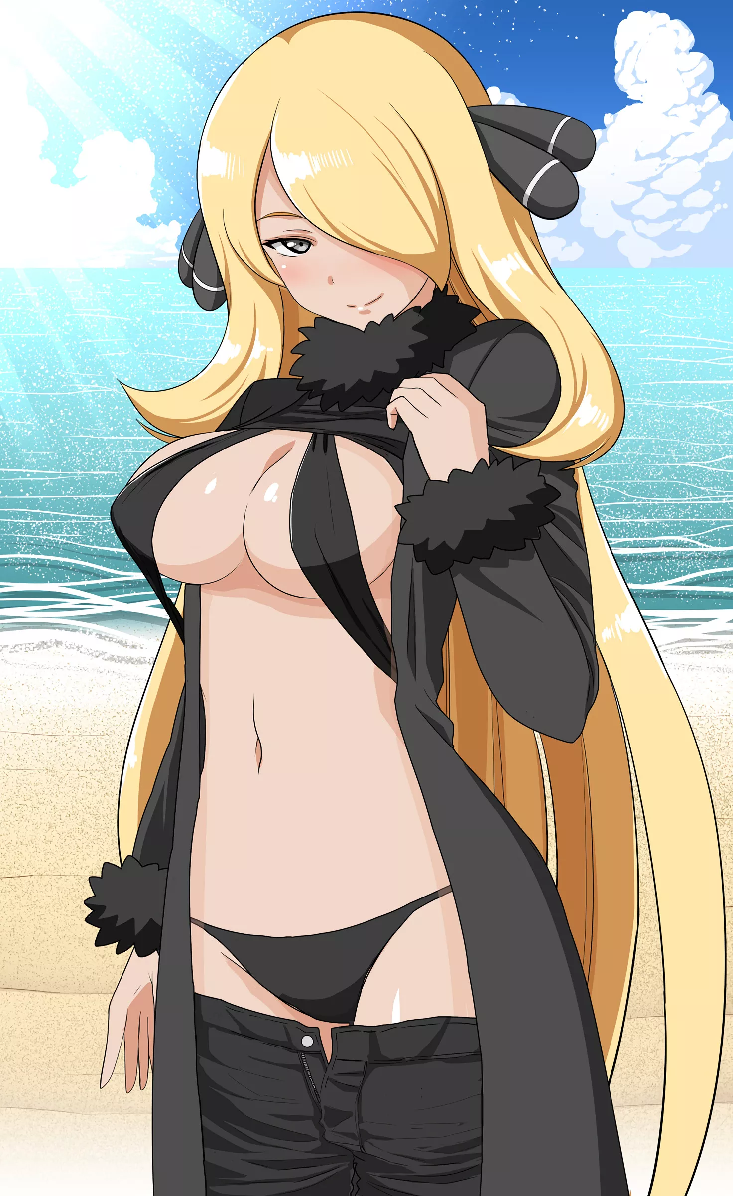 Cynthia's black swimsuit~🖤