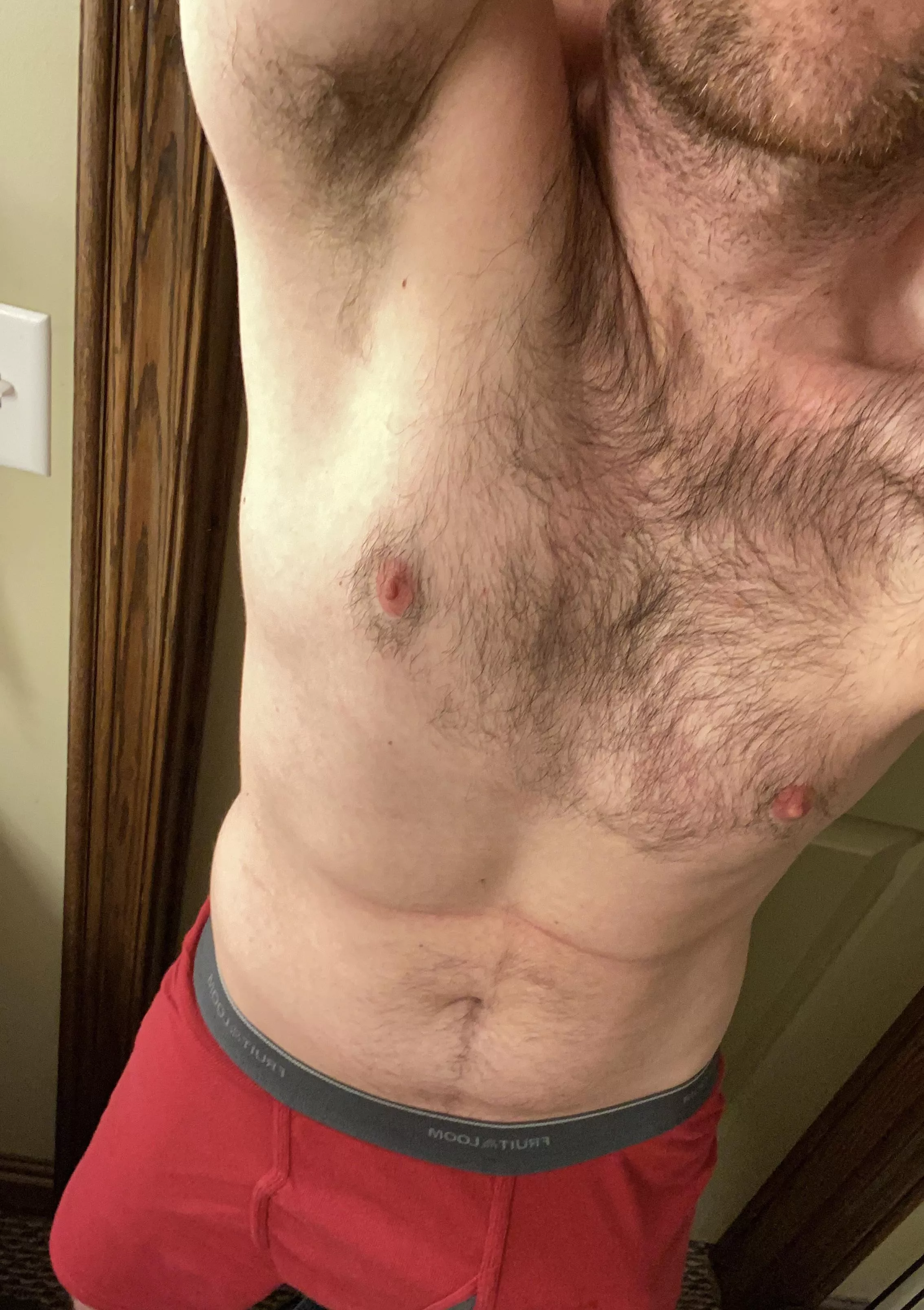 Dadbod with a side of armpit.