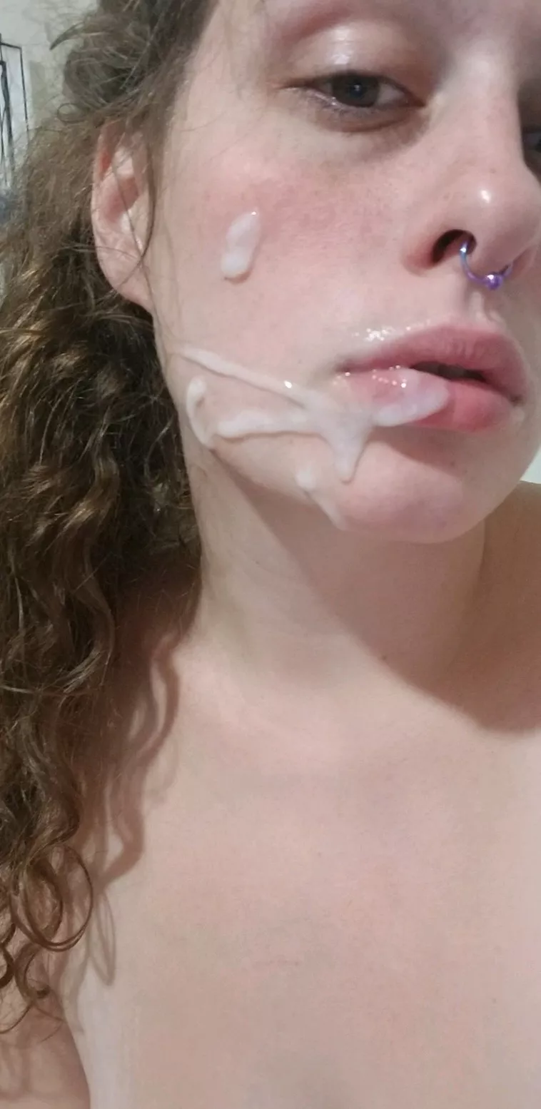 Daddy always let's me know he cares by covering my face with his hot cum! ðŸ’¦ðŸ¤¤