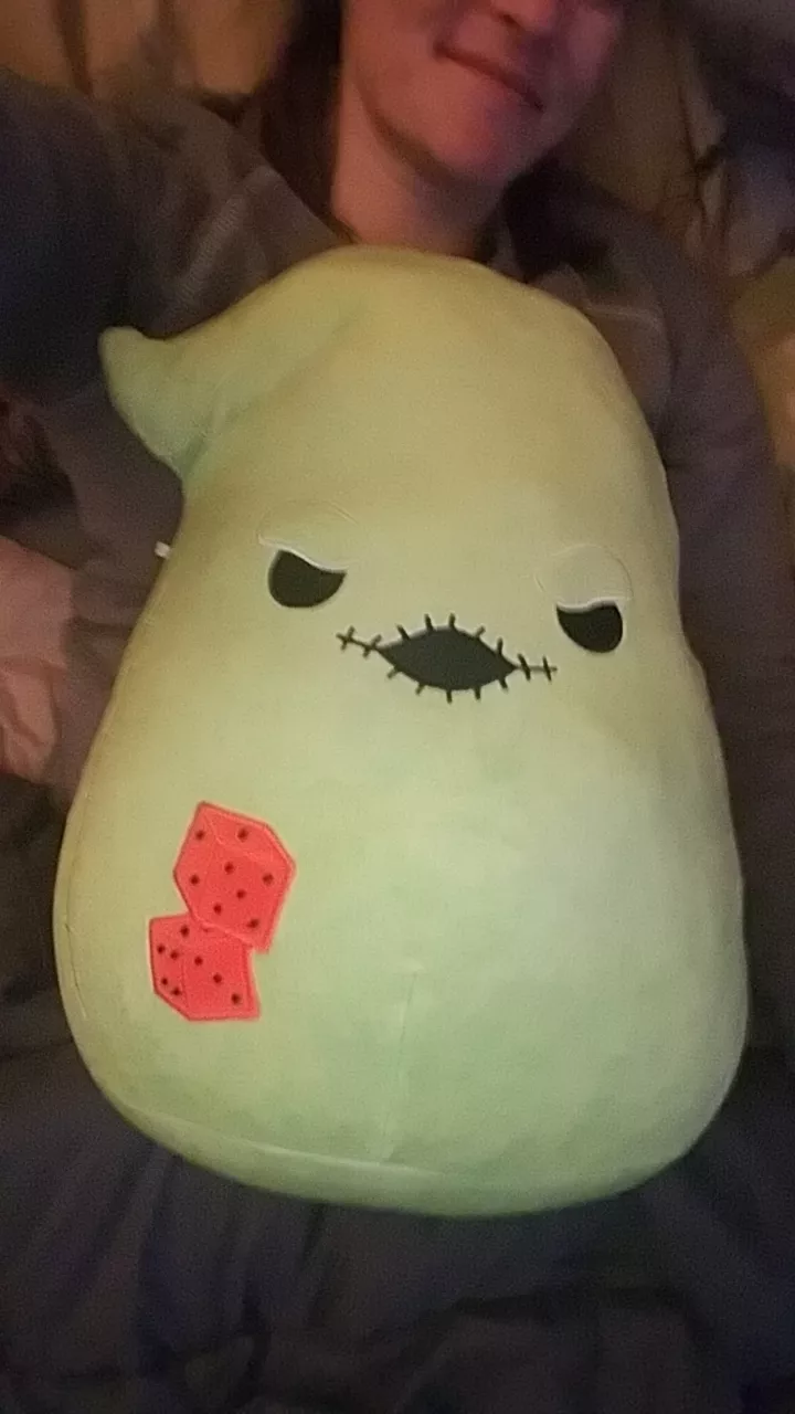 Daddy got me my first Squishmallow! 💜